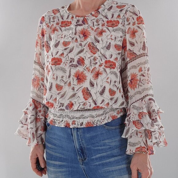 MISA Los Angeles Floral Bell Sleeve Top - Picture 5 of 7